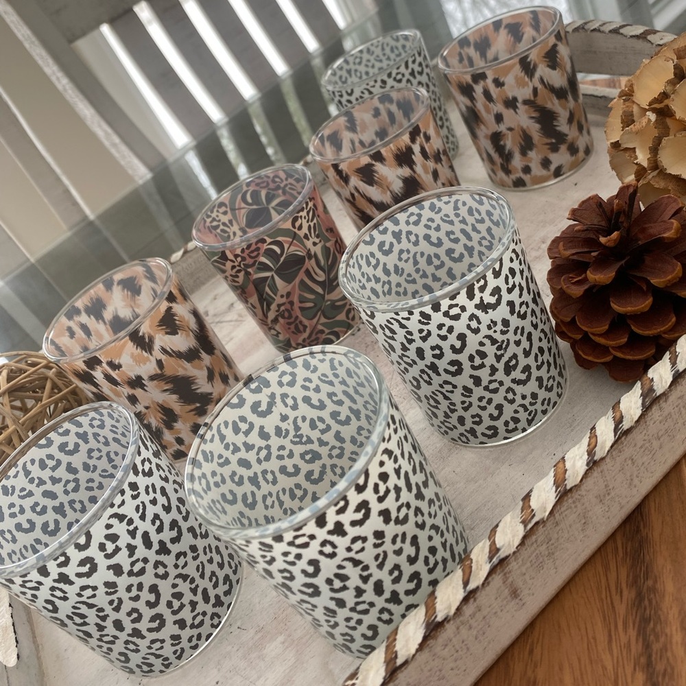 Safari/JungleTheme-Animal Print Votive Holders